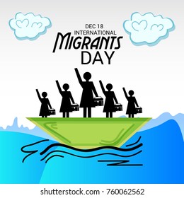 Vector illustration of a Banner for International Migrants Day.