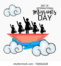 Vector illustration of a Banner for International Migrants Day.