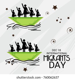 Vector illustration of a Banner for International Migrants Day.