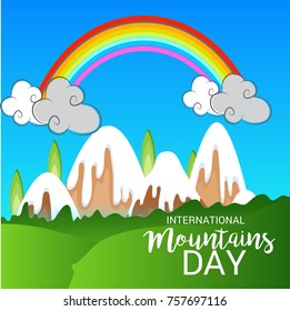 
Vector illustration of a Banner for International Mountain Day.