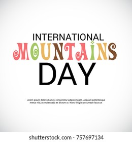 
Vector illustration of a Banner for International Mountain Day.