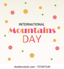 
Vector illustration of a Banner for International Mountain Day.