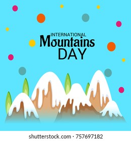 
Vector illustration of a Banner for International Mountain Day.