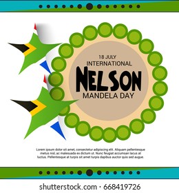 Vector illustration of a Banner for International Nelson Mandela Day.