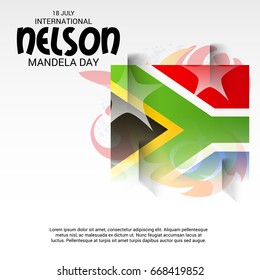 Vector illustration of a Banner for International Nelson Mandela Day.