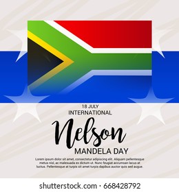 Vector illustration of a Banner for International Nelson Mandela Day.