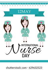Vector illustration of a Banner for International Nurse Day.
