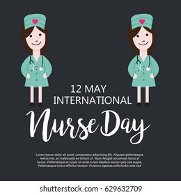 Vector illustration of a Banner for International Nurse Day.