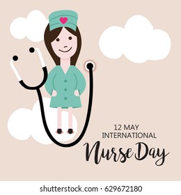 Vector illustration of a Banner for International Nurse Day.