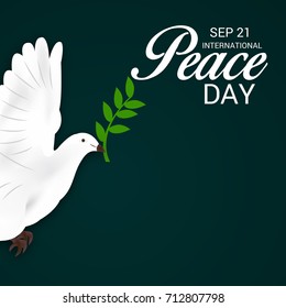 Vector illustration of a Banner for International Peace Day.