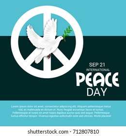 Vector illustration of a Banner for International Peace Day.