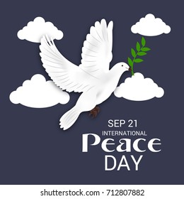 Vector illustration of a Banner for International Peace Day.