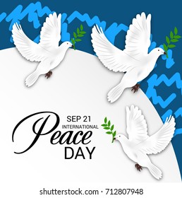 Vector illustration of a Banner for International Peace Day.