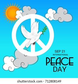Vector illustration of a Banner for International Peace Day.