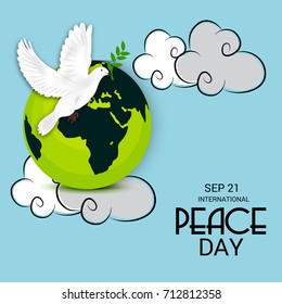 Vector illustration of a Banner for International Peace Day.