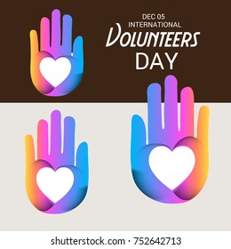 Vector illustration of a Banner for International Volunteers Day.