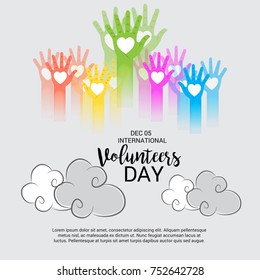 Vector illustration of a Banner for International Volunteers Day.