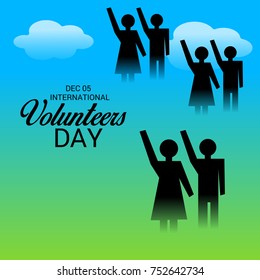 Vector illustration of a Banner for International Volunteers Day.