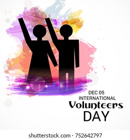 Vector illustration of a Banner for International Volunteers Day.