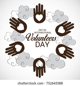 Vector illustration of a Banner for International Volunteers Day.