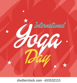 Vector illustration of a Banner for International Yoga Day.