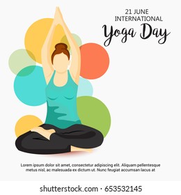 Vector illustration of a Banner for International Yoga Day.
