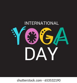Vector illustration of a Banner for International Yoga Day.