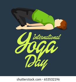 Vector illustration of a Banner for International Yoga Day.