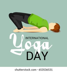 Vector illustration of a Banner for International Yoga Day.