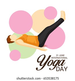 Vector illustration of a Banner for International Yoga Day.