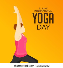 Vector illustration of a Banner for International Yoga Day.