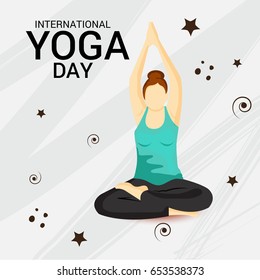 Vector illustration of a Banner for International Yoga Day.