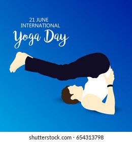 Vector illustration of a Banner for International Yoga Day.