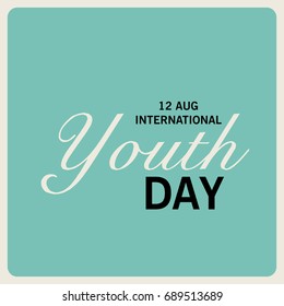 Vector illustration of a Banner for International Youth Day.