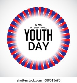 Vector illustration of a Banner for International Youth Day.