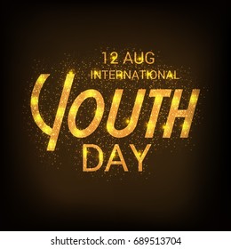 Vector illustration of a Banner for International Youth Day.