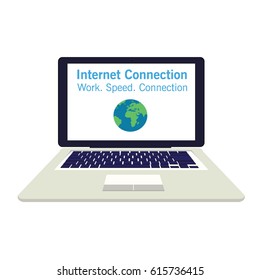 Vector illustration banner Internet connection