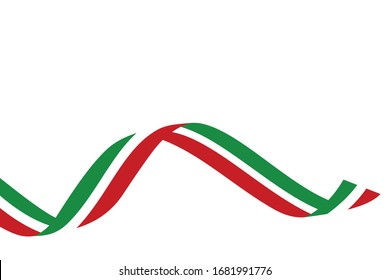 Banner de ilustración vectorial con bandera de cinta italiana