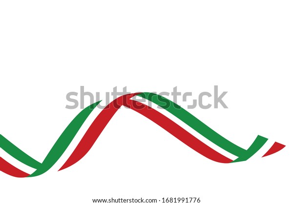 Vector Illustration Banner Italian Ribbon Flag Stock Vector (Royalty ...