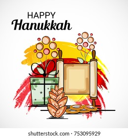 Vector illustration of a Banner for Jewish Holiday  Hanukkah.