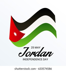 Vector illustration of a Banner for Jordan Independence Day.