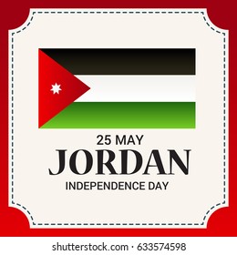 Vector illustration of a Banner for Jordan Independence Day.