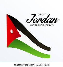 Vector illustration of a Banner for Jordan Independence Day.