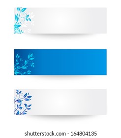 Vector illustration of banner with leaves