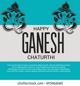 Vector illustration of a Banner of Lord Ganesh for Ganpati Chaturthi.
