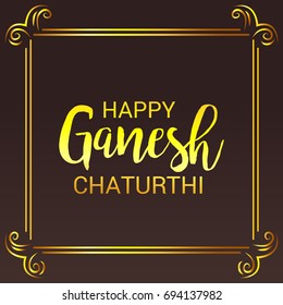 Vector illustration of a Banner of Lord Ganesh for Ganpati Chaturthi.