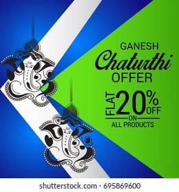 Vector illustration of a Banner of Lord Ganesh for Ganpati Chaturthi.