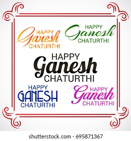 Vector illustration of a Banner of Lord Ganesh for Ganpati Chaturthi.