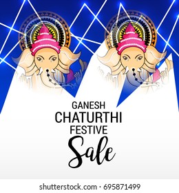 Vector illustration of a Banner of Lord Ganesh for Ganpati Chaturthi.