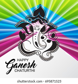 Vector illustration of a Banner of Lord Ganesh for Ganpati Chaturthi.